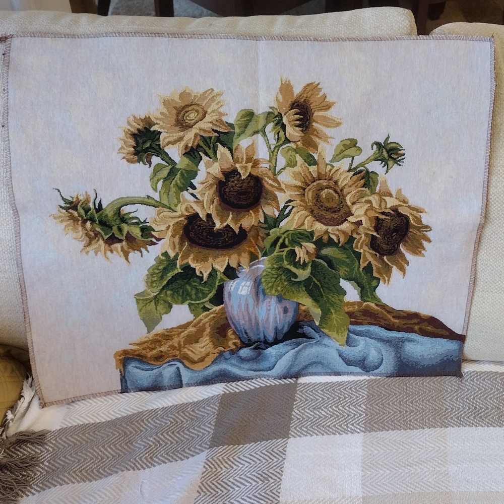 Beautiful Sunflower Bouquet Tapestry Fabric 60 X 50 cm